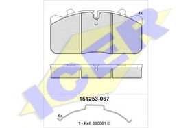 Гальмівні колодки Icer 151253-067