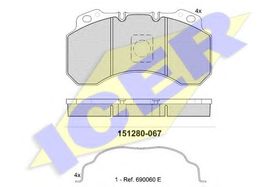 Тормозные колодки Icer 151280-067