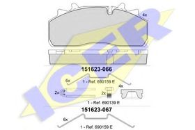 Тормозные колодки Icer 151623-066