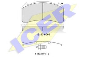 Тормозные колодки Icer 151639-066