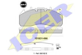 Тормозные колодки Icer 151831-066