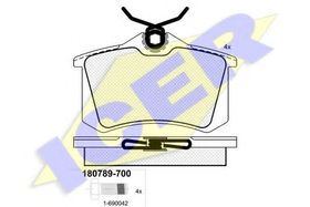 Тормозные колодки Icer 180789-700