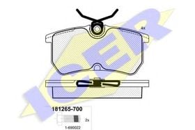 Тормозные колодки Icer 181265-700