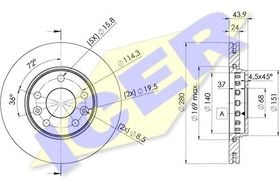 Гальмівний диск Icer 78BD4022-2
