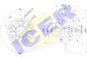 Гальмівний диск Icer 78BD4023-1
