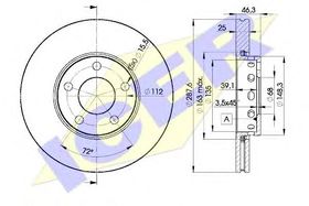 Тормозной диск Icer 78BD4063-2