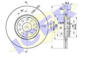 Тормозной диск Icer 78BD4065-2