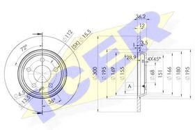 Тормозной диск Icer 78BD6075-2