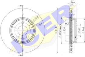 Тормозной диск Icer 78BD6077-2