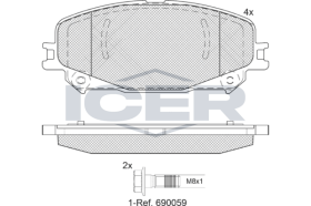 Тормозные колодки Icer 182304