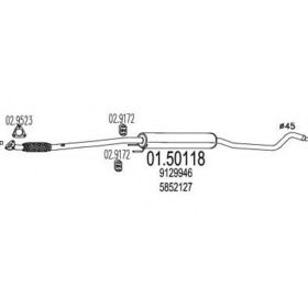 Середній глушник вихлопних газів MTS 01.50118