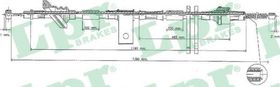 Трос ручного тормоза LPR C0833B