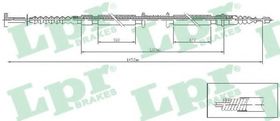 Трос ручного тормоза LPR C1238B