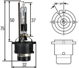 Лампа дальнего света Behr Hella 8GS 007 001-241