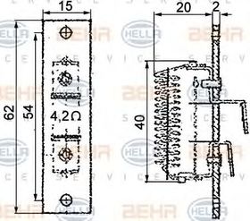 Резистор вентилятора салона Behr Hella 9ML 351 332-051