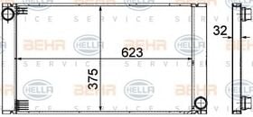 Радіатор охолодження двигуна Behr Hella 8MK 376 753-581