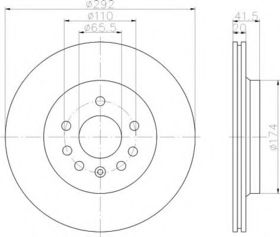 Тормозной диск Behr Hella 8DD 355 109-191