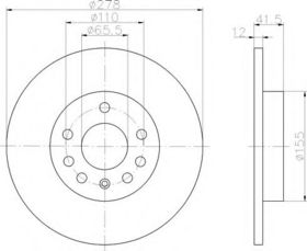 Тормозной диск Behr Hella 8DD 355 109-211