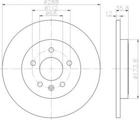 Тормозной диск Behr Hella 8DD 355 111-811