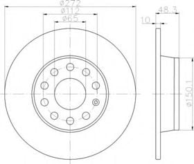 Тормозной диск Behr Hella 8DD 355 116-971