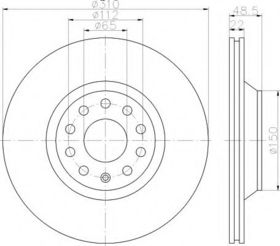 Тормозной диск Behr Hella 8DD 355 112-121