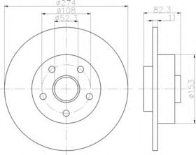 Тормозной диск Behr Hella 8DD 355 112-361