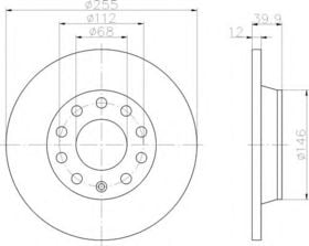 Тормозной диск Behr Hella 8DD 355 107-561