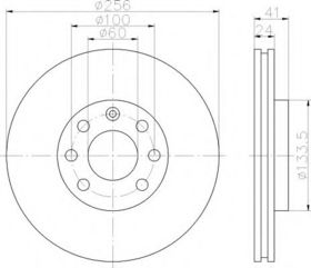 Тормозной диск Behr Hella 8DD 355 101-501