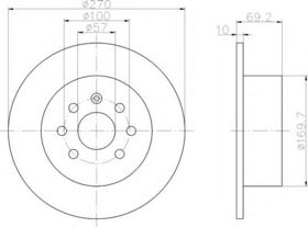 Тормозной диск Behr Hella 8DD 355 104-661