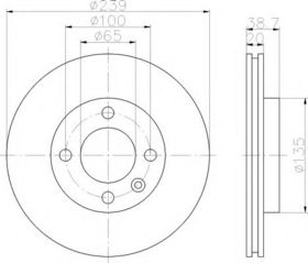 Тормозной диск Behr Hella 8DD 355 100-191