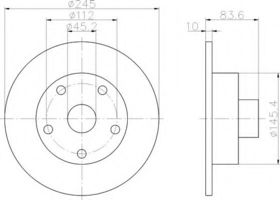 Тормозной диск Behr Hella 8DD 355 104-231
