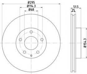 Тормозной диск Behr Hella 8DD 355 120-451