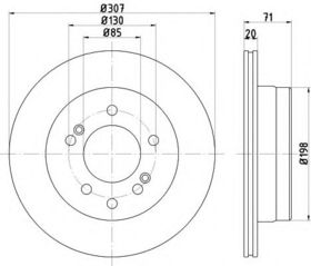 Тормозной диск Behr Hella 8DD 355 122-211