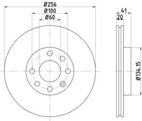 Тормозной диск Behr Hella 8dd355127071