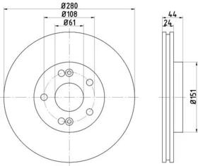 Тормозной диск Behr Hella 8dd355127741