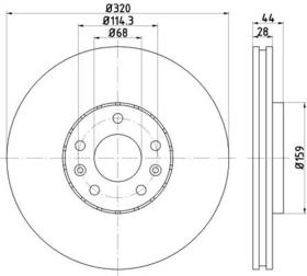 Тормозной диск Behr Hella 8DD355129111