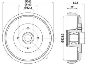 Гальмівний барабан Behr Hella 8dt355303411