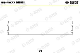 Шатунные вкладыши Glyco 55-4077 SEMI