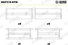 Підшипник колінчастого вала Glyco H077/5 STD