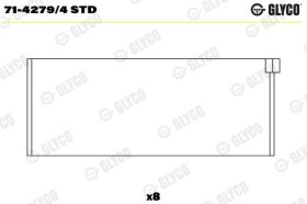 Шатунные вкладыши Glyco 71-4279/4 STD
