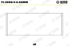 Шатунные вкладыши Glyco 71-3988/4 0.50mm