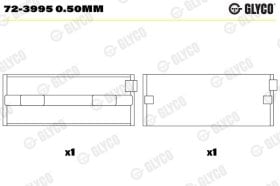 Подшипник коленвала Glyco 72-3995 0.50mm