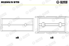 Підшипник колінчастого вала Glyco H1295/5 STD
