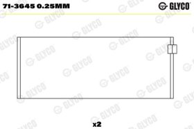 Шатунные вкладыши Glyco 71-3645 0.25mm