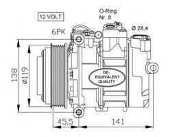 Компрессор кондиционера NRF 32053