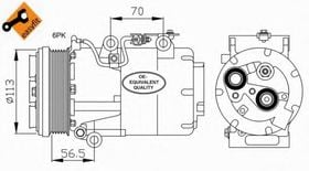 Компрессор кондиционера NRF 32722