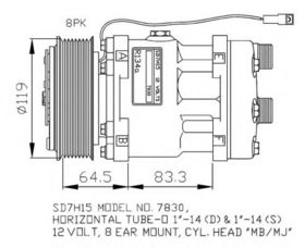 Компресор кондиціонера NRF 32805G