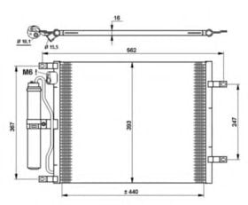 Радіатор кондиціонера NRF 35784