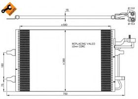 Радиатор кондиционера NRF 35842