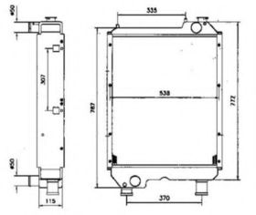 Радіатор охолодження двигуна NRF 52107